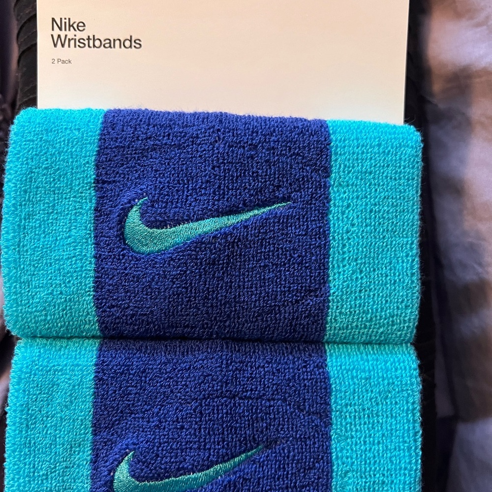 Nike Teal and Blue Sports Wristbands